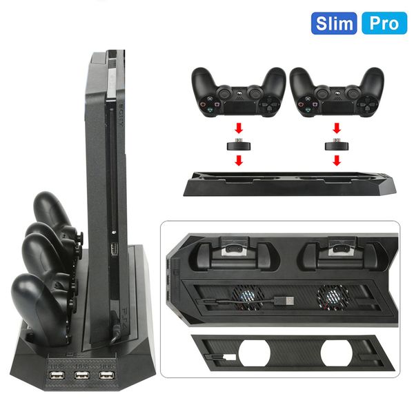

2 в 1 вертикальная подставка с двумя controllor зарядное устройство 3 hub portcooling вентилятор для sony ps4 playstation 4 ps4 тонкий ps4 p
