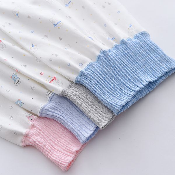 

childrenswear children long johns baby combed cotton leggings men and women 1-3 years old seamless high-waisted high waist pants, Blue