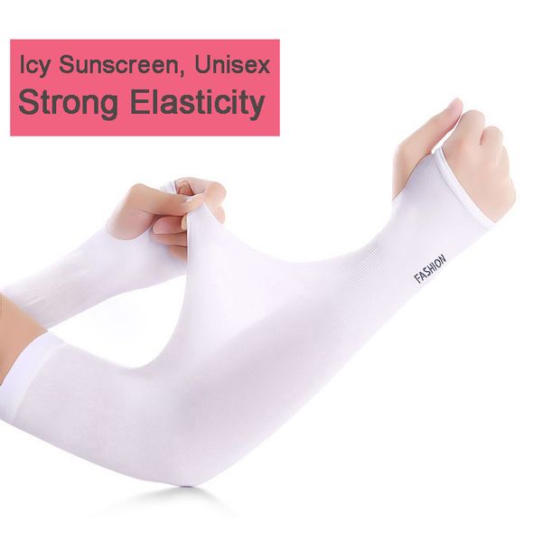 

1 pair arm sleeves warmers sports sleeve sun uv protection hand cover cooling outdoor running fishing cycling mangas para brazo, Black;gray