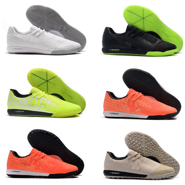 

comfortable mens soccer shoes zoom phantom vnm pro ic tf indoor chuteiras de football boots soccer cleats tacos de futbol, Black