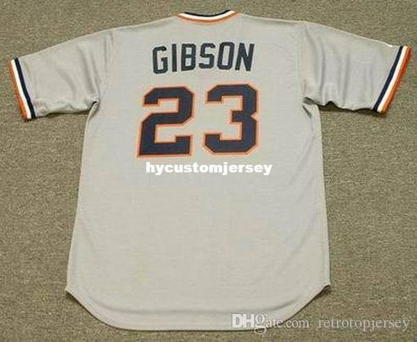 

custom kirk gibson detroit stitched 1984 sewing away shirt jersey retro mens jerseys size xs-4xl.5xl, Gray
