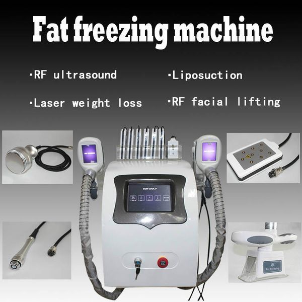 

2020 original cryolipolysis fat ing slimming machine cryotherapy face rf ultrasound rf liposuction lipo laser machine, Black;white