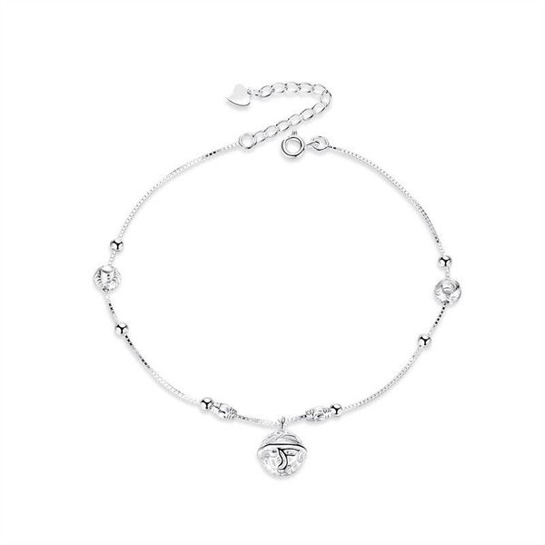 

antique silver anklets female student retro design niche will ring bells sound forest department to send his girlfriend a gift, Red;blue