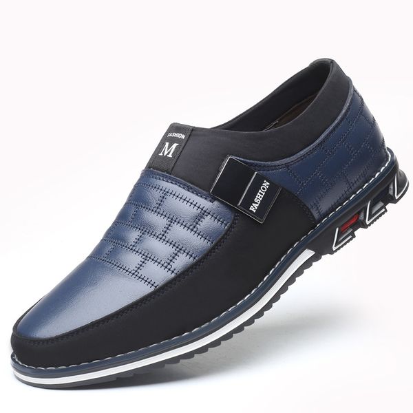 

plus size 38-46 new 2019 genuine leather men casual shoes brand mens loafers moccasins breathable slip on black driving shoes