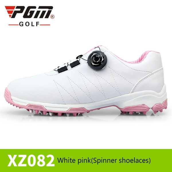 

2020 golf women shoes waterproof outdoor sports shoes eva midsole microfiber leather breathable skidding nails spikes twist