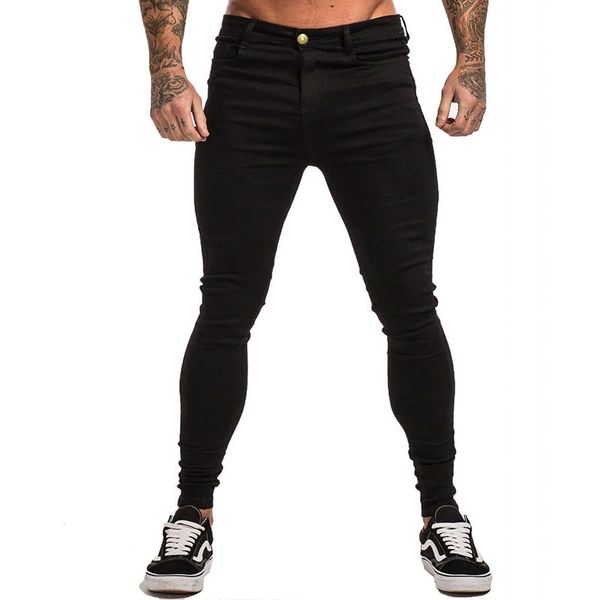 

чисто мужские джинсы black pure color zipper homme брюки мода стиль повседневная одежда teeangers, Blue