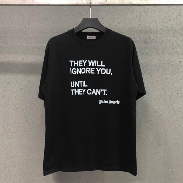 

popular logo short sleeve t shirt palm angel short sleeve t shirt trend, White;black