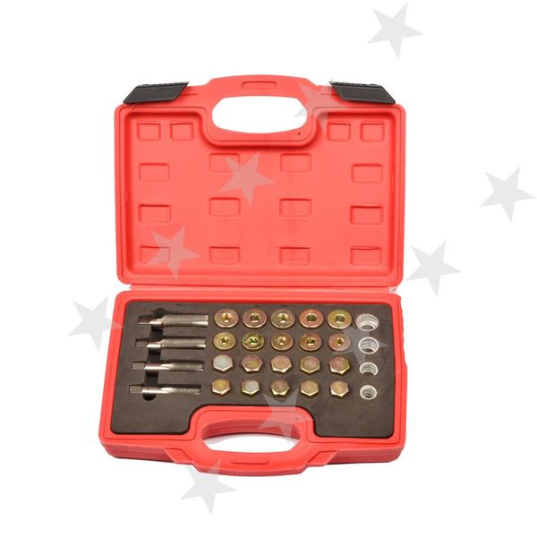 

24 pcs oil pan thread repair kit set sump drain plug repair kit set m13 15 17 20
