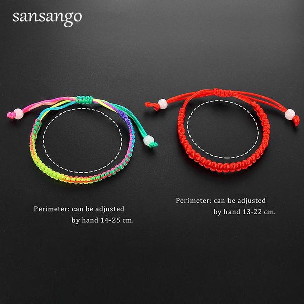 

bracelets girls bangles jewelry gift diy charm rope bracelet rainbow lots braid strands friendship handmade bracelet, Black