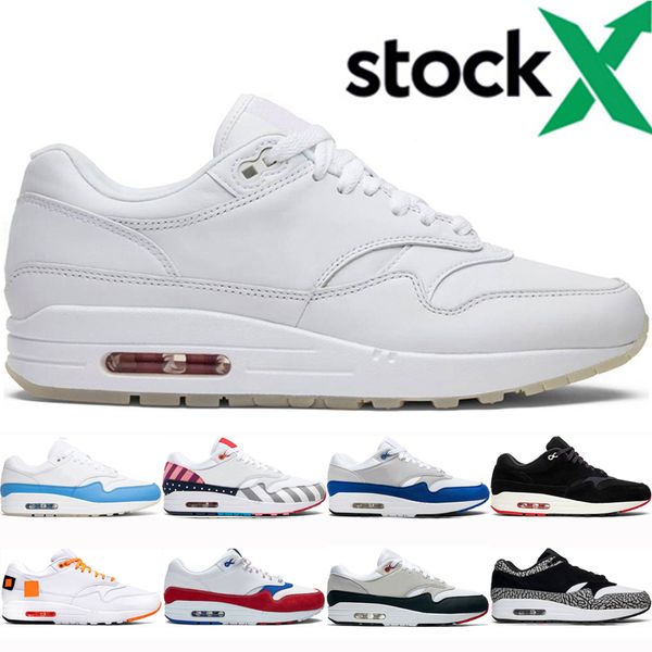 

nike air max 1 shoes роскошные мужчины женщины кроссовки 1 87 мужские белый королевский университет синий-летию атомной чирок патч свободног