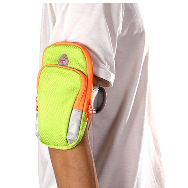

new running bag sport armband touch screen cell phone arms band phone case zipper bag for 6 inch plus smart mobile