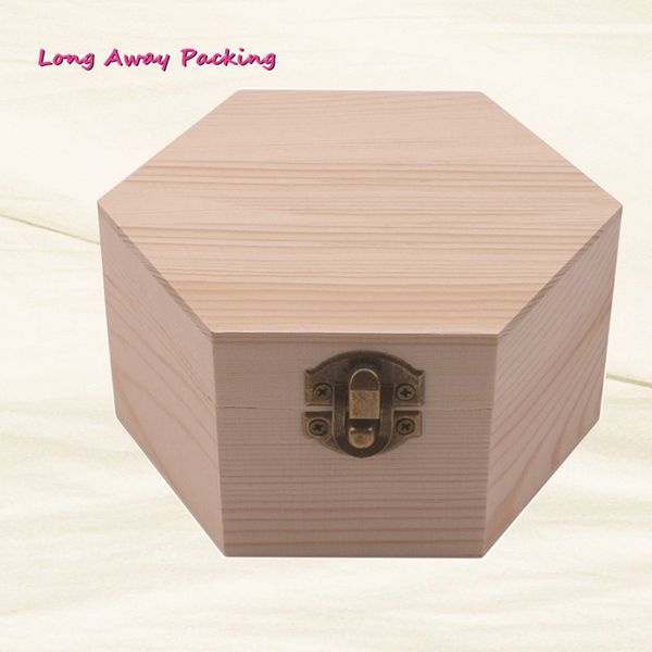 

hexagonal wooden box soap flower jewelry box gift eternal flower wooden custom small storage