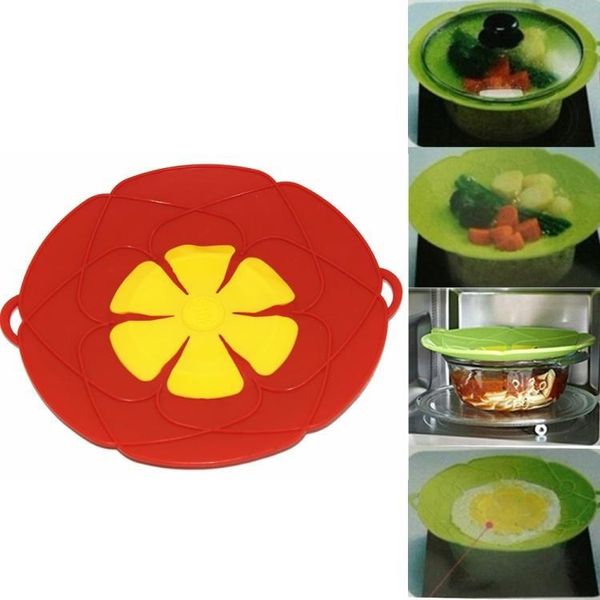 

silicone lid spill ser cover for pot pan kitchen accessories cooking tools flower cookware kitchen gadgets
