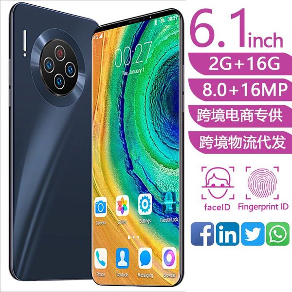 

mate33 cross-border mobile phone explosion 6.1-inch large screen 1 + 8g android smartphone domestic mobile phone can be oem
