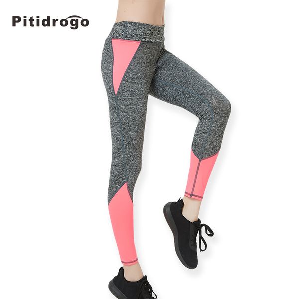 

pitidrogo women tummy control gym yoga pants compression sports running sportswear stretchy fitness leggings kl142, White;red