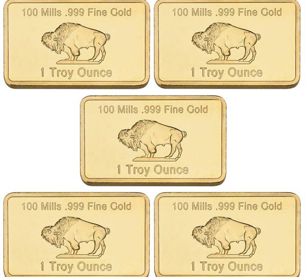 

One Bullion 1 Troy Ounce Gold Bar 24k 999.9 Gold Plated Fake Bars Pure Gold Plated Metal Bars Value Collection Gifts