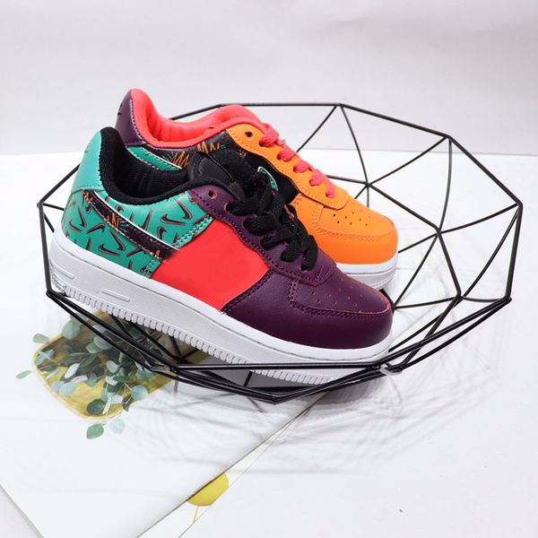

2020 los angeles city air skate cut low skateboard shoe children running skate shoes boy girl young kid sport sneaker size 22-35, Black