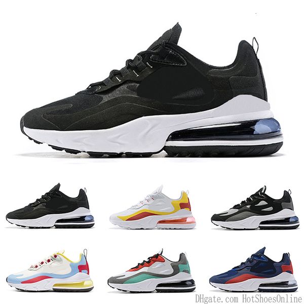 

new arrival react men running shoes triple black white grey fashion mens trainers breathable sports sneakers size 40-46