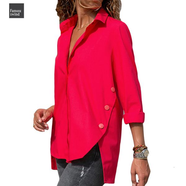 

женщины блуза новой рубашки лето осень с длинным рукавом белых красного синей работы корейского формальные tops женская одежда носите офис л, White