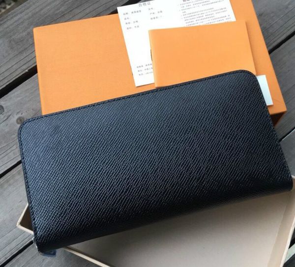 

designer business wallets luxury women hand bag man formal wallet fashion classic black purse plain wallet#5, Red;black