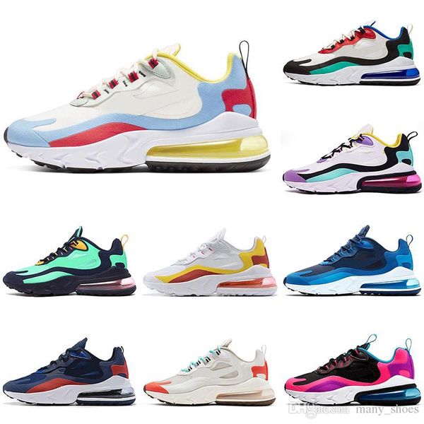 

2019 react men women running shoes bauhaus optical oreo white deep blue designer mens trainers breathable sports sneaker size 36-45, White;red
