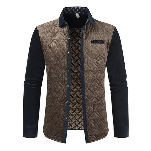 

men's jackets brand and coats patchwork plaid designer fleece men outerwear winter coat fashion spring male clothing, Black;brown