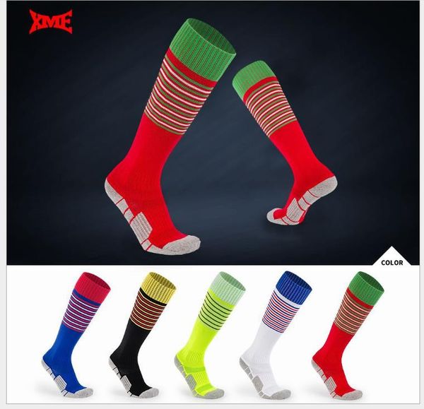 

new towel bottom children's long tube football socks primary school football socks, Black