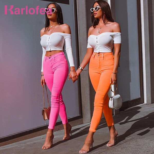 

karlofea candy color going out pencil pants for women fashion streetwear trousers elegant zipper pockets office ladies pants, Black;white