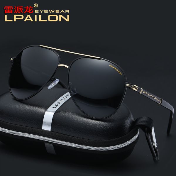 

lpailon men sunglasses vintage aluminum polarized uv400 fashion classic brand sun glasses coating lens driving shades p8738, White;black