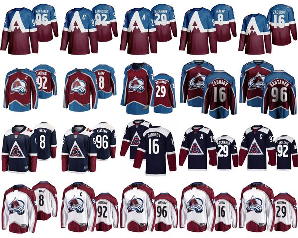 

colorado avalanche hockey jerseys 92 gabriel landeskog jersey 96 mikko rantanen 8 cale makar 29 nathan mackinnon 16 nikita zadorov stitched, Black;red