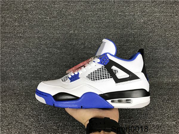 

wholesale new 4 iv motorsport blue white men basketball shoes 4s trainers sports sneakers size 7-13, Black