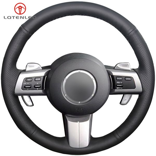 

lqtenleo black artificial leather car steering wheel cover for mx-5 2009-2014 rx-8 2008-2013 cx-7 cx7 2007-2009