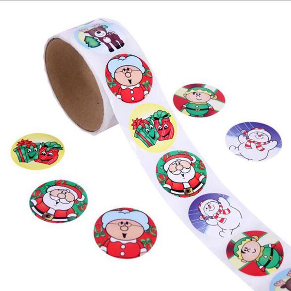 

april du new 1 rolls(100 stickers) cute cartoon paper stickers rolls kids wild animals face love star christmas