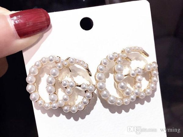 

women's jewelry fashion earrings letters 925 silver plated sterling silver women's earrings 351, White