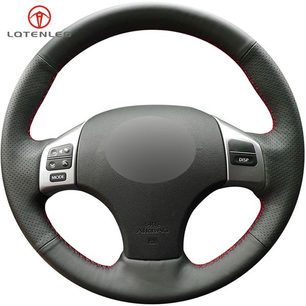 

lqtenleo black artificial leather car steering wheel cover for is is250 is250c is300 is300c is350 is350c f sport 2005-2011