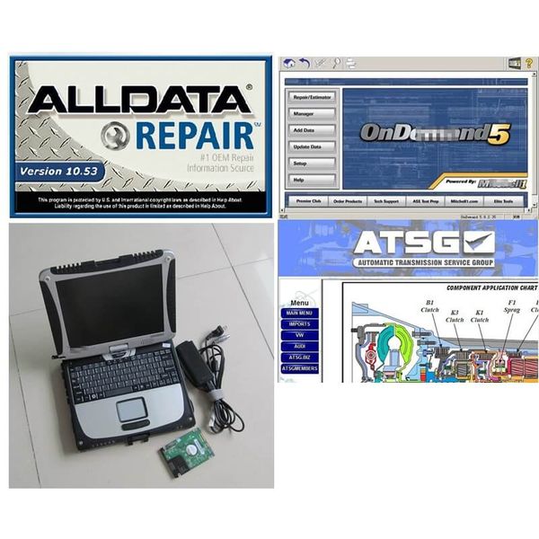 

auto repair alldata soft-ware v10.53+mit on demd 5 + atsg in 1tb hdd installed cf-19 4gb cpu 9300 laptouchable