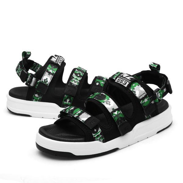 

s male slippers breathable masculina sandalhas roman casual outdoor in beach praia mens footwear summer plage samool waterproof, Black