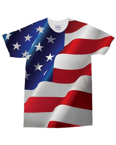 

2019 short sleeve national flag 3dt pity printing t pity male, White;black