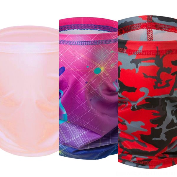 

2s4ab mask face cycling ice silk scarf summer anti-uv anti-sweat breathable running sun protection sports scarf face mask, Black