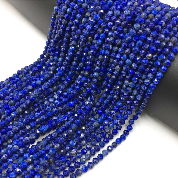 

lapis lazuli beads small loose faceted 2mm 3mm natural stone beads for jewelry making diy women bracelet necklace accessorie