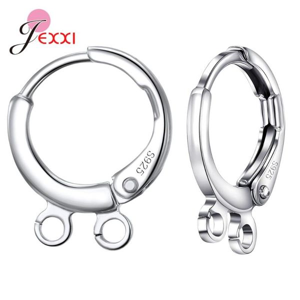 

wholesale 10 pcs genuine 925 sterling silver earring findings two models for choice bright women diy jewelry findings, Blue;slivery