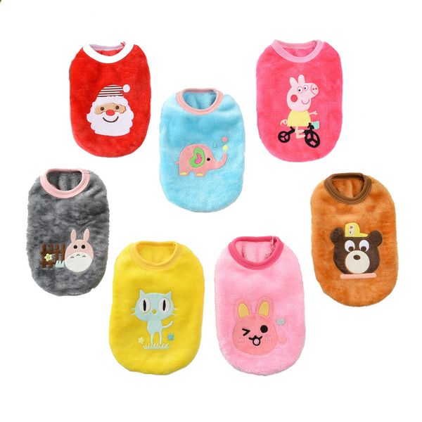 

autumn winter warm padded thickening little dog vests cartoon puppy costumes chihuahua shirt pet coat dog clothes pet supplies
