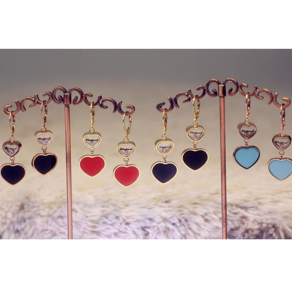 

new fashion love rhinestone long earrings titanium steel heart earrings hypoallergenic earrings women accessories girlfriends gift, Silver