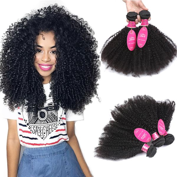 Longjiahair Brazilian Peruvian Indian Human Hair Afro Kinky Curly