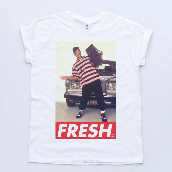 

fresh prince bel air tee hipster will smith trill indie swagg t-shirt, White;black