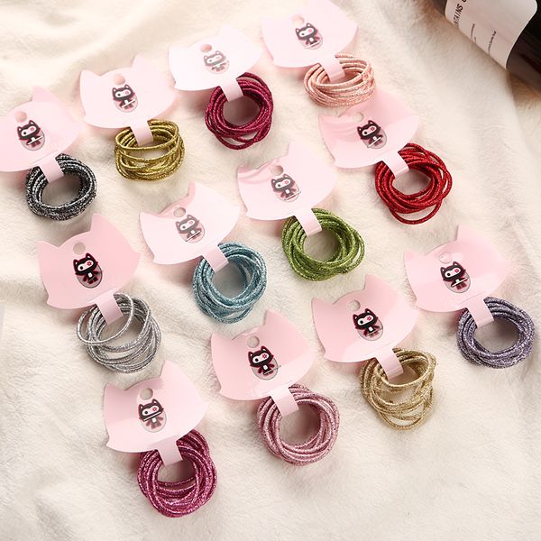 

12 Colors 50pcs/lot 3cm Child Rubber Bands Hair Accessories Wholesale Candy Colors Hair Elastics New Fashion For Girls Kids