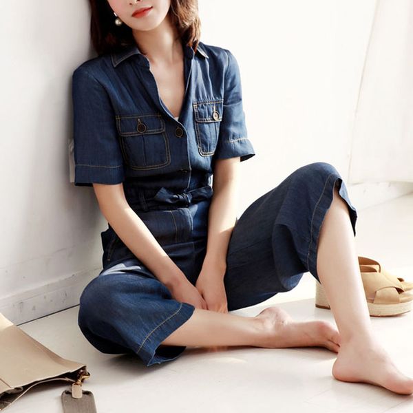 

взлетно-посадочная полоса весна-лето новый однобортный карманный пояс slim fit темперамент тонкий повседневный комбинезон женщины высокое ка, Black;white