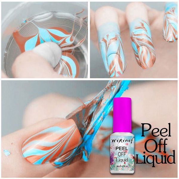 

quick drying peel off nail polish protection finger skin defender nail art latex adhesive varnishes long lasting, Red;pink