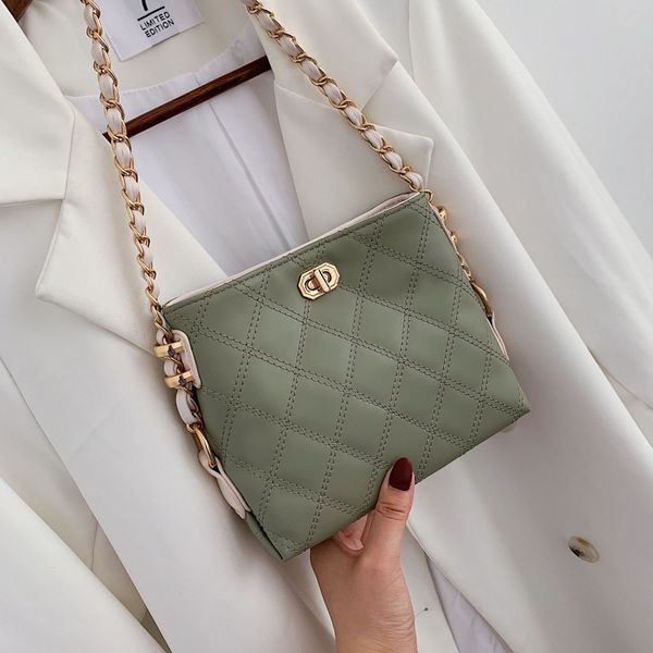 

женская мода сумка 2020 новых женщин сумка корейский цепи малый квадрат моды плеча