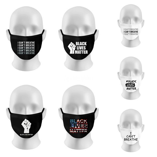 

i can't breathe letter print masks designer letter face mask cotton black mask mouth cloth face masks anti carbon filter style fabric #